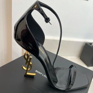 YSL OPYUM SANDALS WITH A GOLD-TONED HEEL size 42